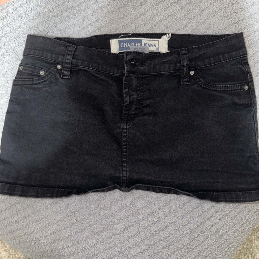 Black mini skirt